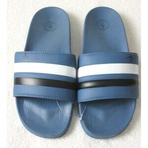 Original Penguin Men's Earle Slide Sandal Blue White Dark Blue Black NWT Classic